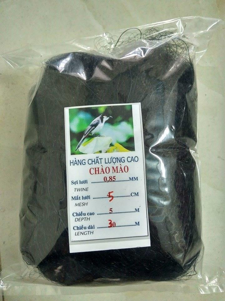 Lưới bẫy chim chào mào, mi, khướu, sáo cao 5m dài 20m