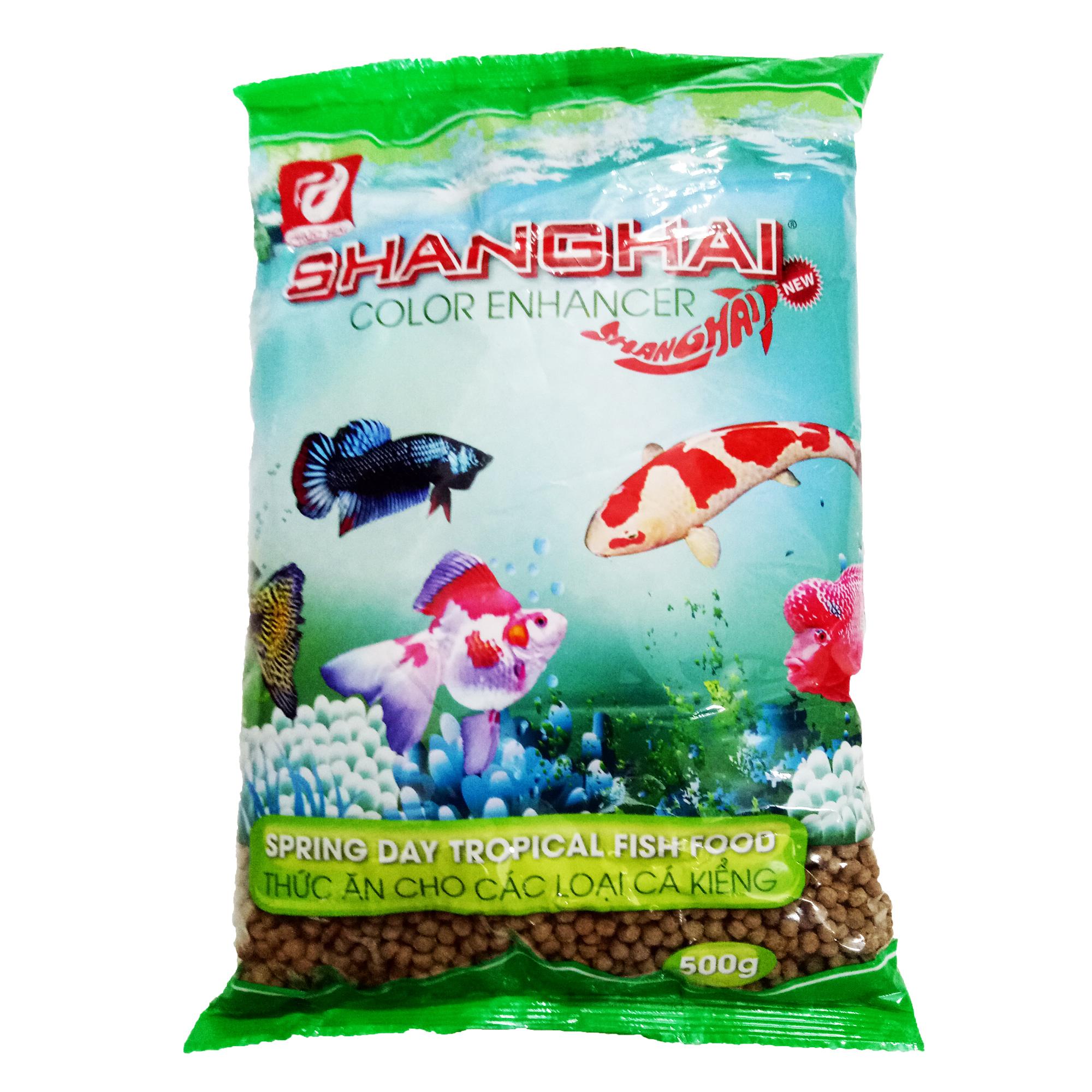Thức Ăn Cá ShangHai Viên Vừa 500g - Cám Cá Cảnh