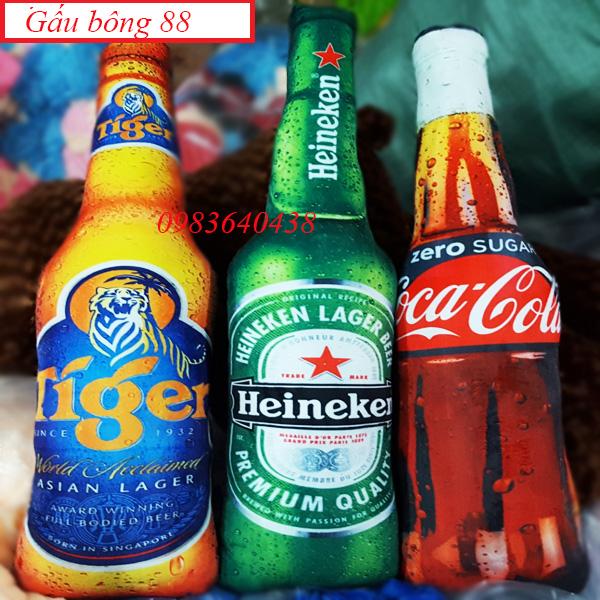 Gấu bông gối ôm hình chai bia các loại cực đẹp cao 90 cm