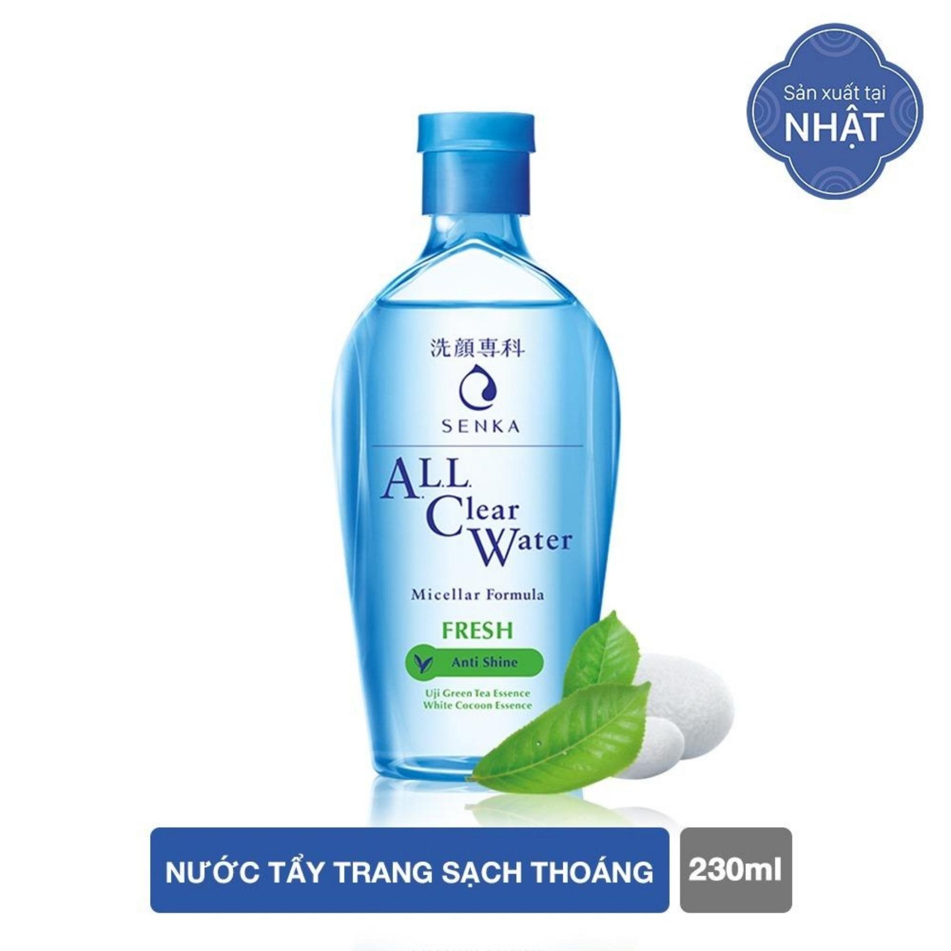 Nước tẩy trang Senka All Clear Water Miceller Formula Fresh 230ml (code 15288)