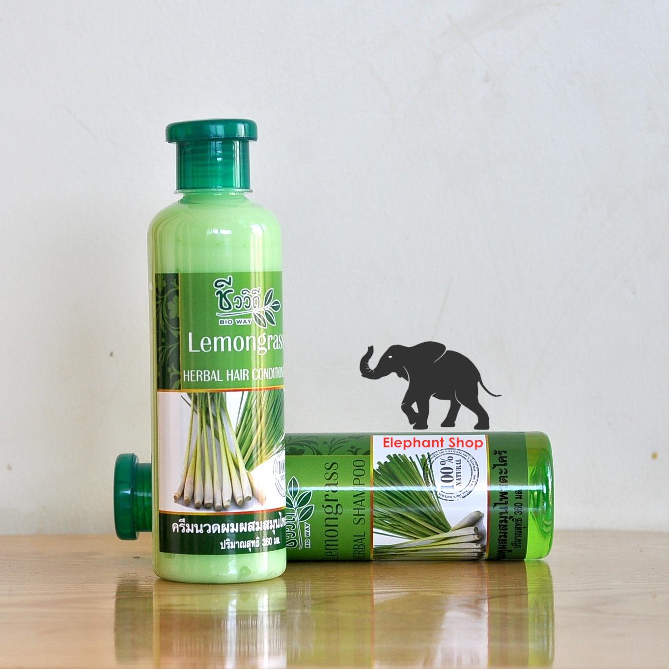 Dầu gội và xả tinh dầu sả chanh lemongrass 360ml