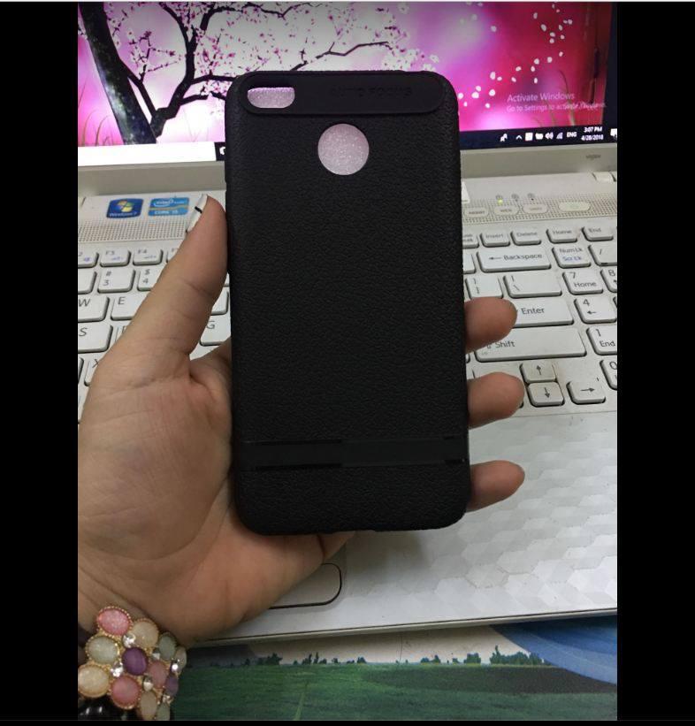 Ốp lưng dẻo giả da hiệu Auto Focus cho Xiaomi Redmi 4X Tặng kính cường lực