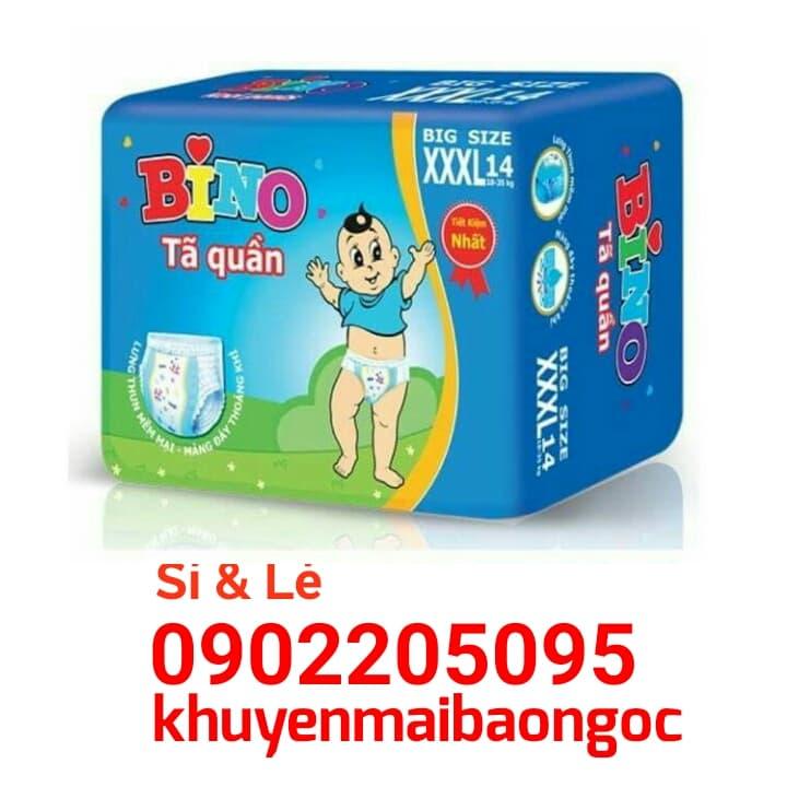 5 Gói Tã quần cực đại BINO SUMO XXXL14 cho bé từ 18--35kg