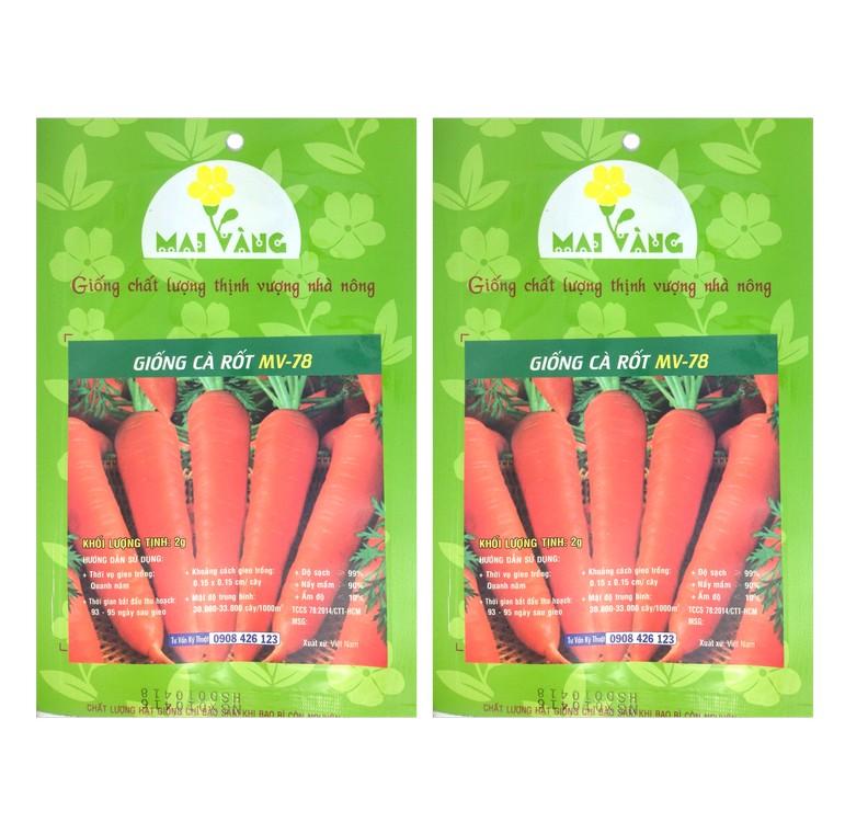 Bộ 2 gói Hạt giống Cà rốt