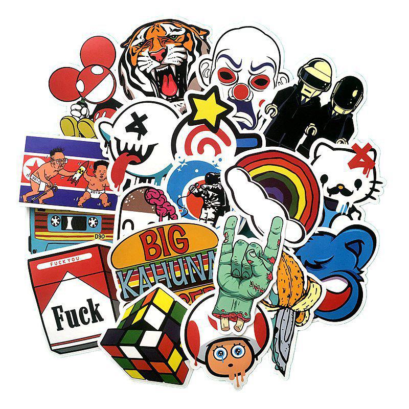 Bộ 50 Sticker Miếng Dán Trang Trí Đồ Vật - Chọn Ngẫu Nhiên