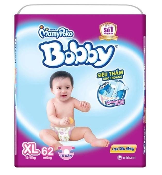 Tã dán bobby fresh siêu mỏng xl62 ta127