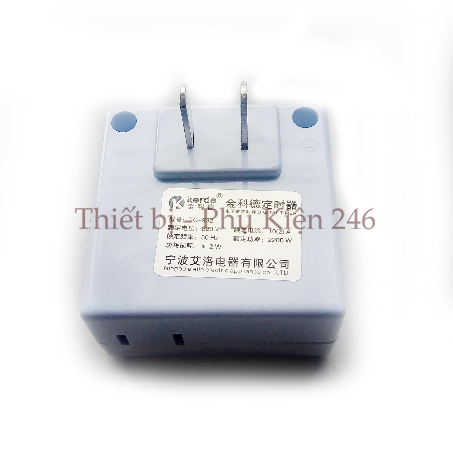 Timer hẹn giờ điện tử kerde tc-932