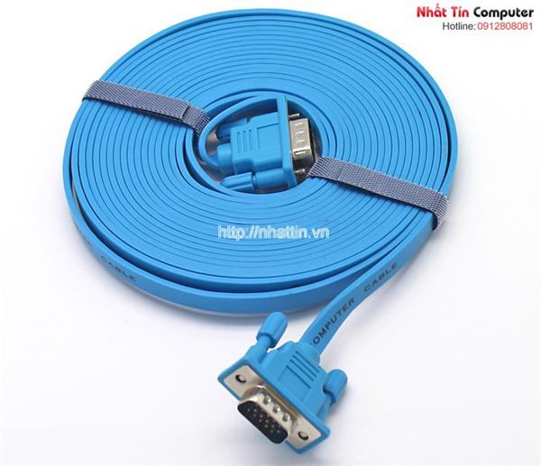 Cáp VGA 15m mỏng dẹt DTECH DT-69F15 chính hãng