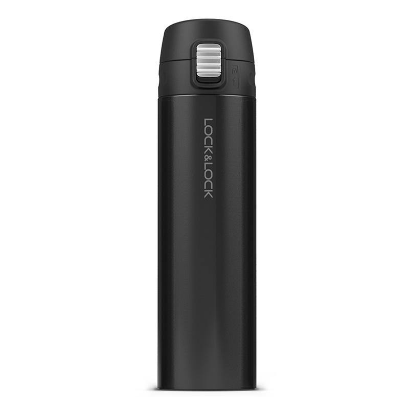 Bình giữ nhiệt Lock&Lock Colorful One Touch Tumbler 390ml LHC3222BLK (Black)