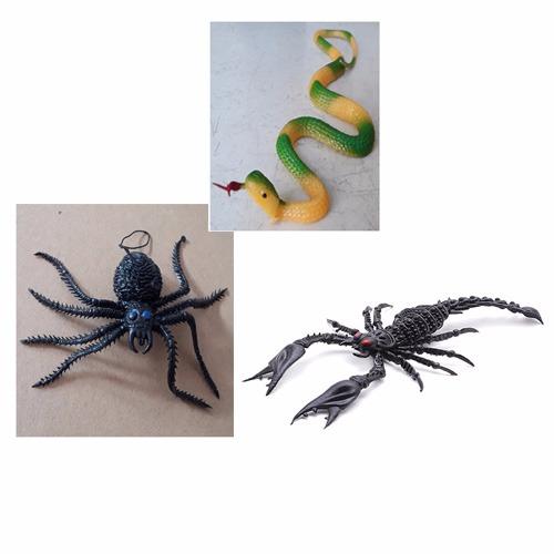 Bộ 3 Đồ Chơi Con Rắn + Nhện + Bọ Cạp Bằng Nhựa