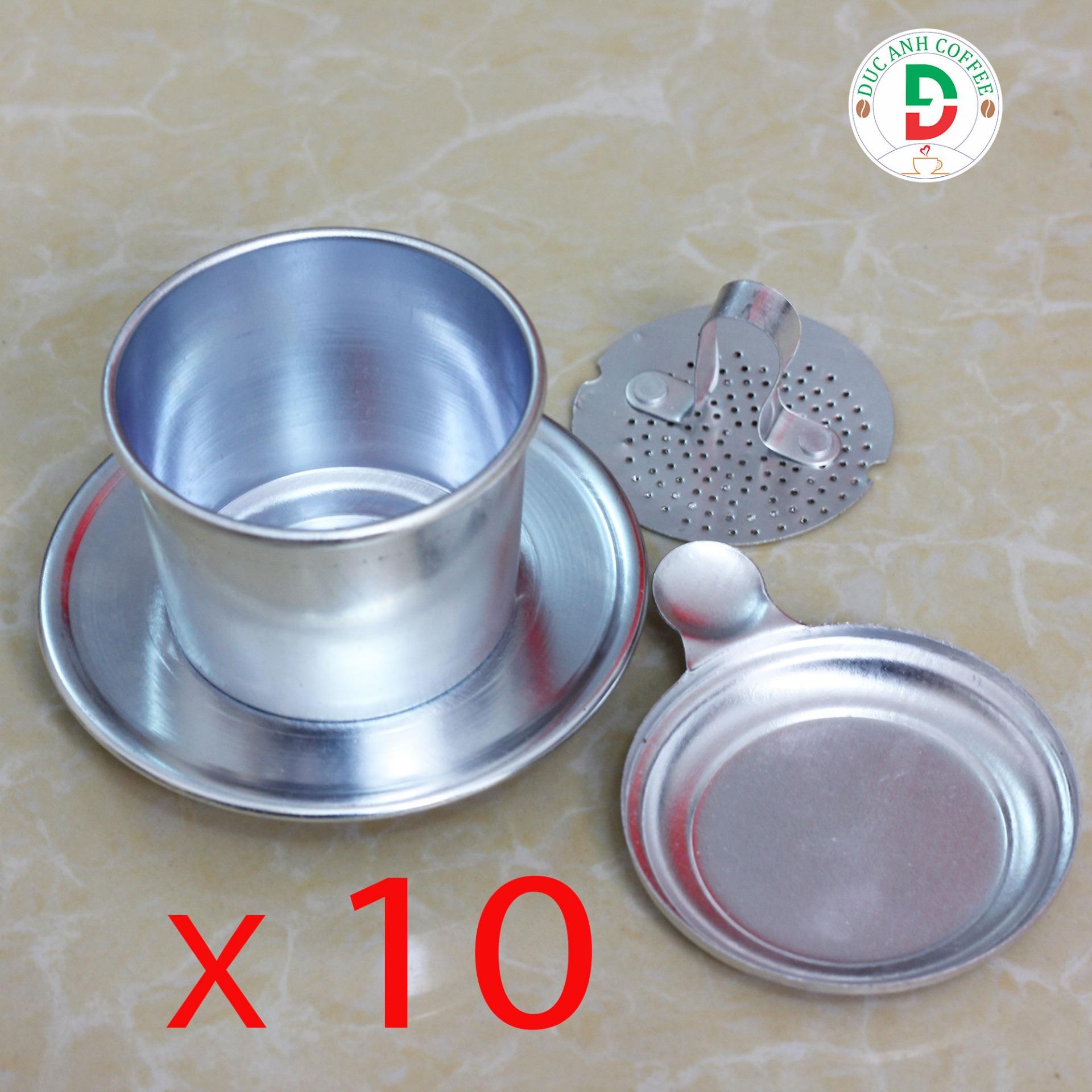 [HCM]COMBO 10 Phin nhôm pha cà phê loại xịn dày 6 zem miệng rộng 7cm- hàng chất lượng xài chuẩn phù hợp pha cafe rang xay - sản phẩm được kiểm chứng bởi công ty cà phê Đức Anh