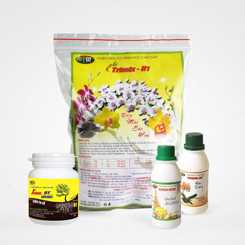 Bộ sản phẩm dành cho cây lan, lan túi, siêu dưỡng lan, ra hoa lan, siêu ra rễ