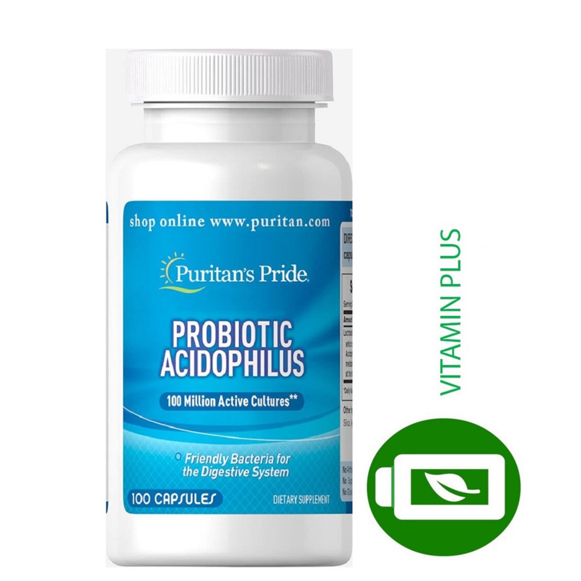 Viên uống bổ sung lợi khuẩn Puritan's Pride Probiotic Acidophilus 100 viên