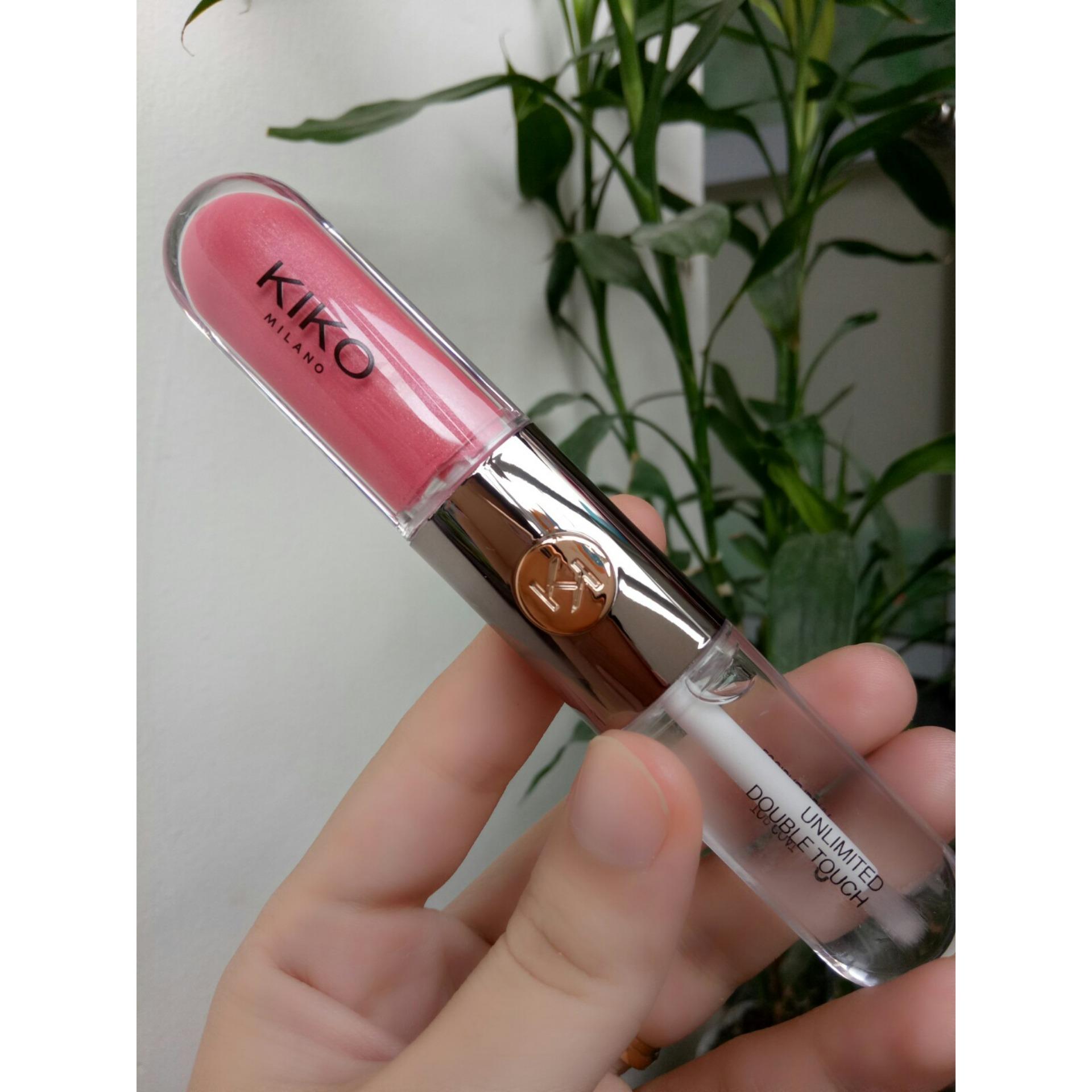 Son kem lì Kiko unlimited double touch 112 Satin Peach Rose