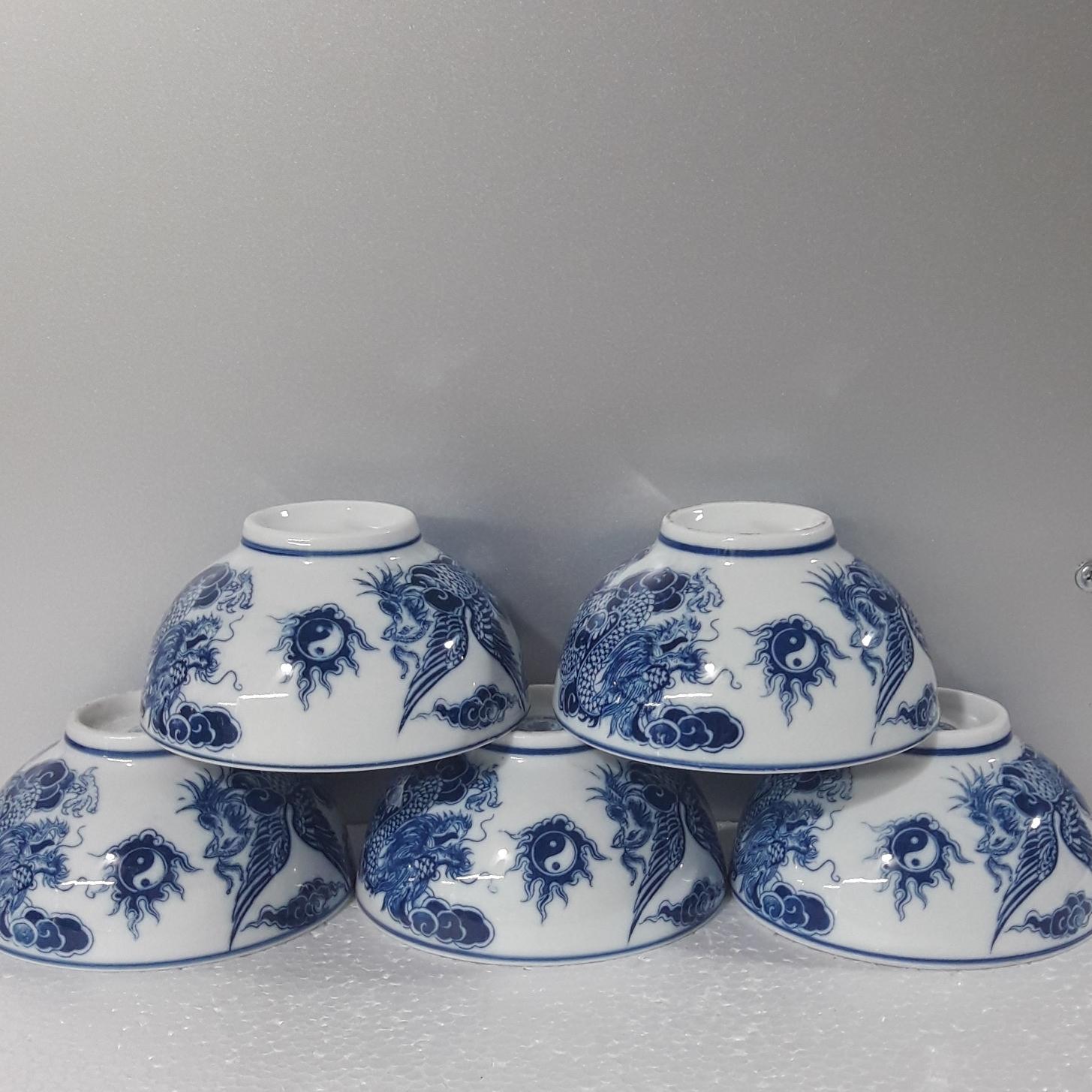 Bộ 6 bát rồng - phượng, bát tràng