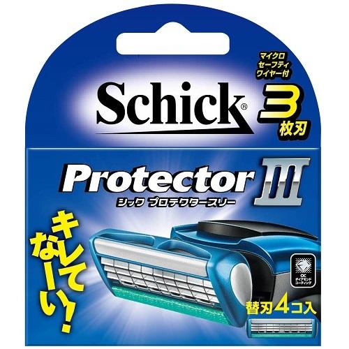 Bộ 4 lưỡi cạo râu Schick Protector III - Nhật bản