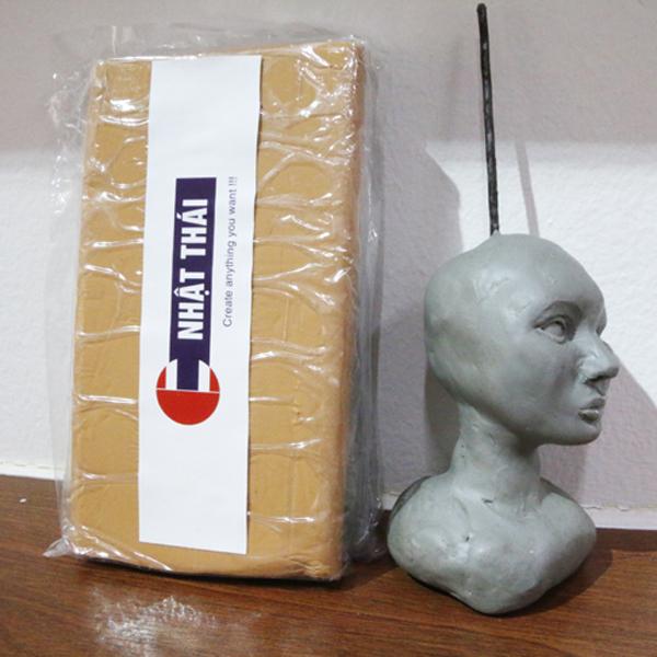 Đất sét Sáp Dầu Wax Clay điêu khắc nặn tượng, đổ khuôn , mô hình Stopmotion loại Nâu Cứng