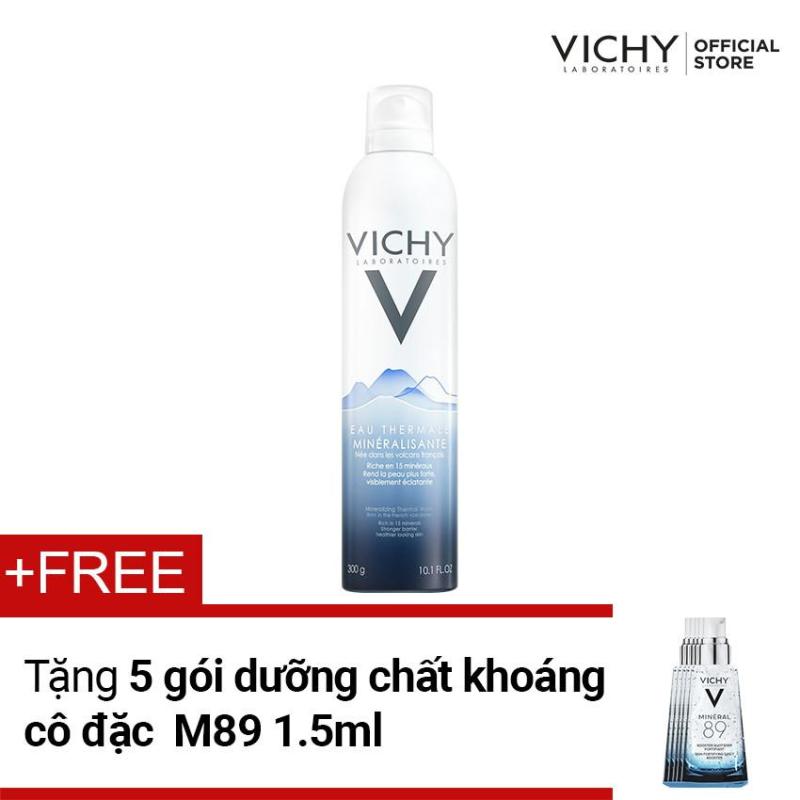 Xịt khoáng dưỡng da Vichy Mineralizing Thermal Water 300ML tặng dưỡng chất khoáng cô đặc Mineral 89 1.5ML x 5