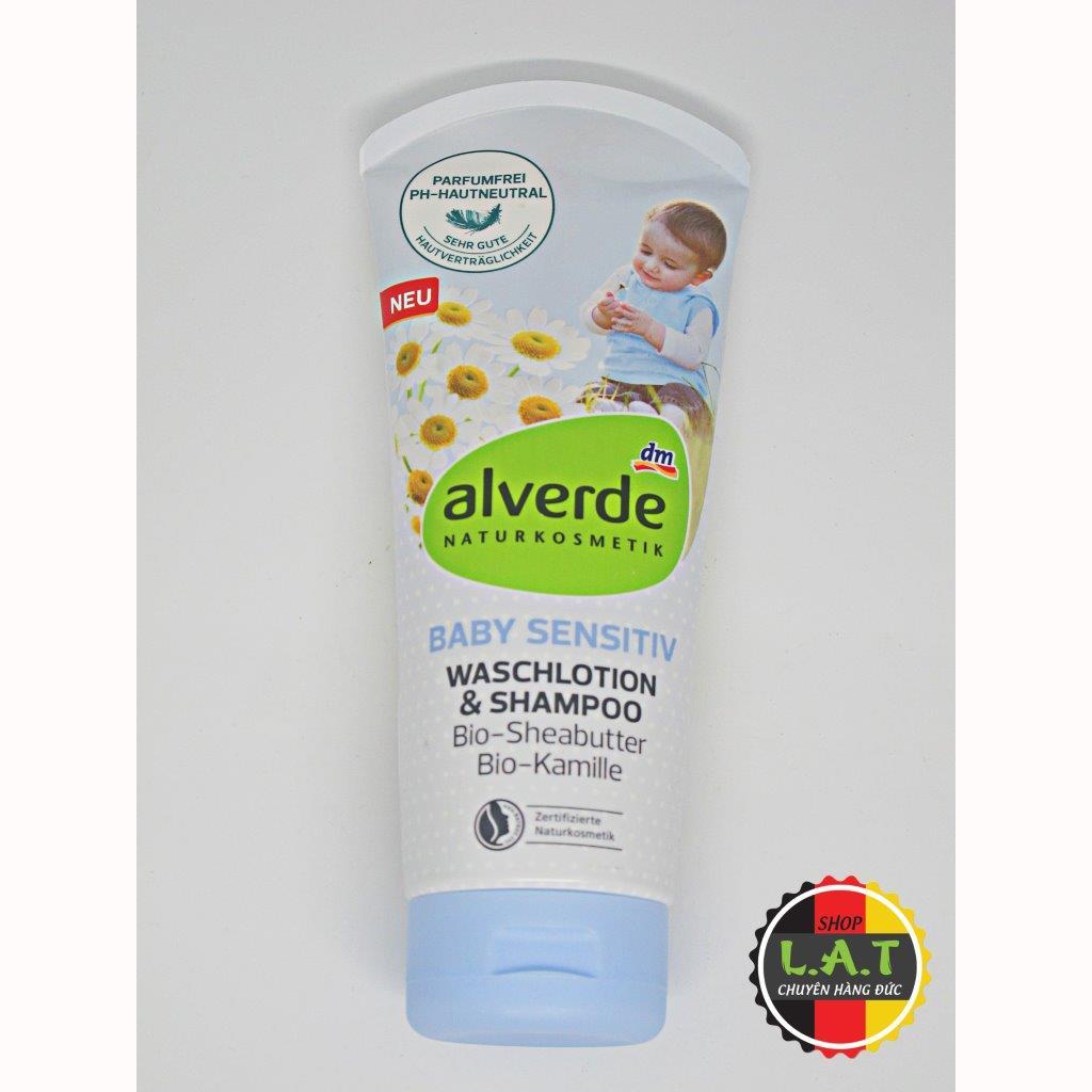 Sữa tắm gội alverde baby sensitiv 200ml