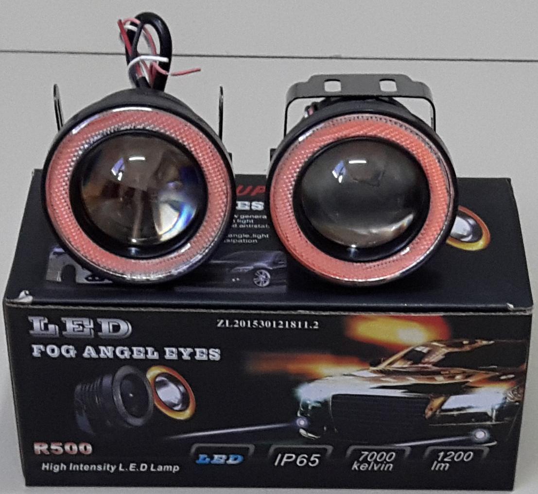 Cặp đèn Bi gầm Led dành cho xe hơi 12v , Bi gầm Led dành cho ô tô 12v - 76 mm - Angle Eyes Màu trắng