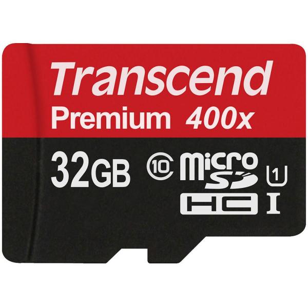 Thẻ Nhớ Micro SD Premium Transcend 32GB Class 10 - Hãng phân phối chính thức