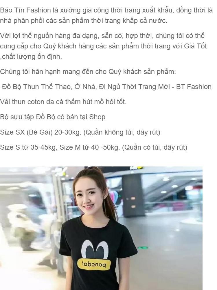 Đồ Bộ Áo Thun Nữ  + Quần Đùi Sọt Thể Thao, Ở Nhà, Đi Ngủ Thời Trang Mới - BT Fashion (ĐN03)