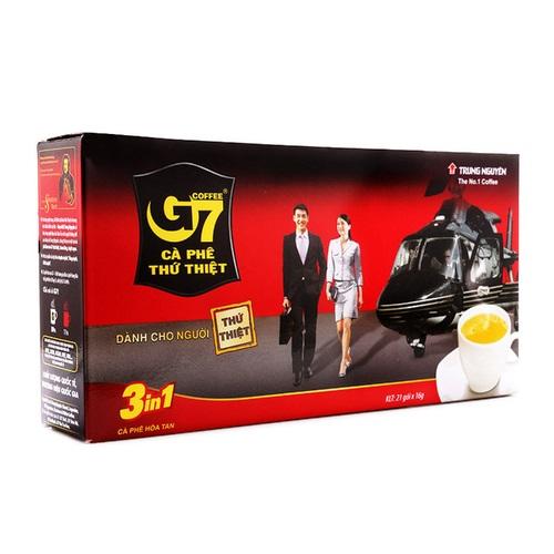 Cà phê g7 hòa tan 3 in 1 trung nguyên 21 gói x 16g