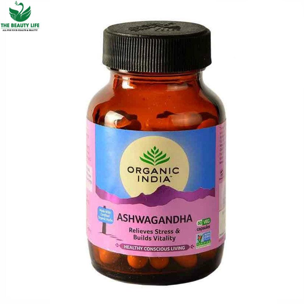 Viên uống sâm ấn độ ashwagandha 60v - organic india
