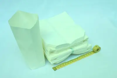 [HCM]50 túi giấy size 15cm X 17cm màu trắng độ dai cao thấm hút dầu tốt.