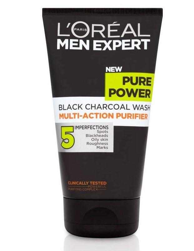 Sữa rửa mặt cho nam loreal men expert pure power chiết xuất than hoạt tính 150ml - pháp