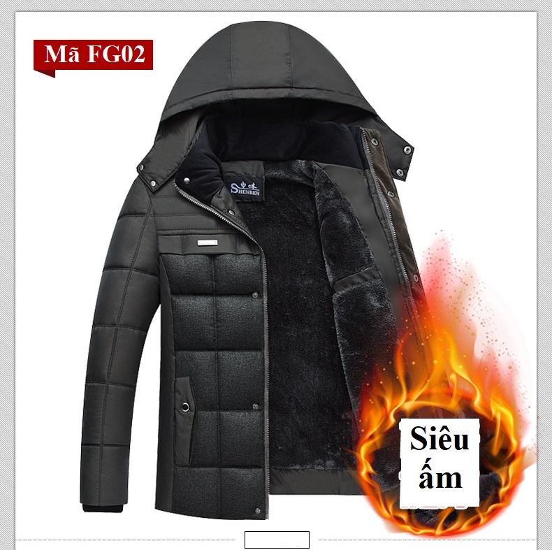 Áo khoác phao lót lông siêu ấm cho người lớn tuổi FG02