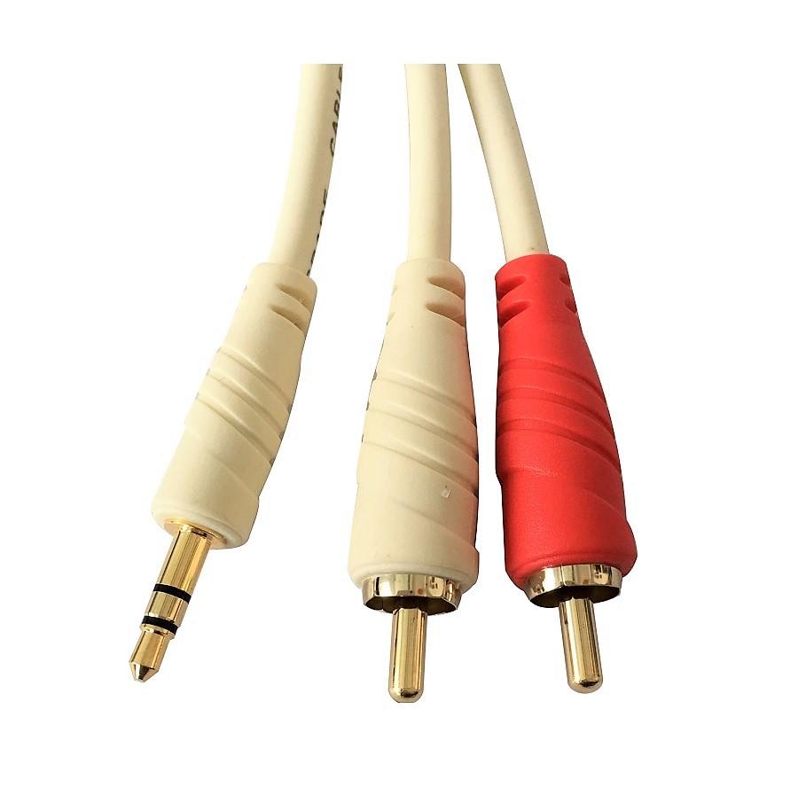Cáp âm thanh jack 3.5mm ra 2 đầu av audio bông sen dài 1.8m