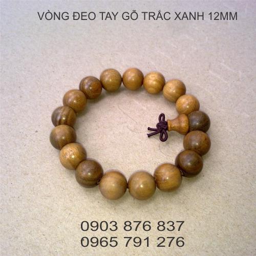 Vòng tay gỗ trắc xanh 12mm