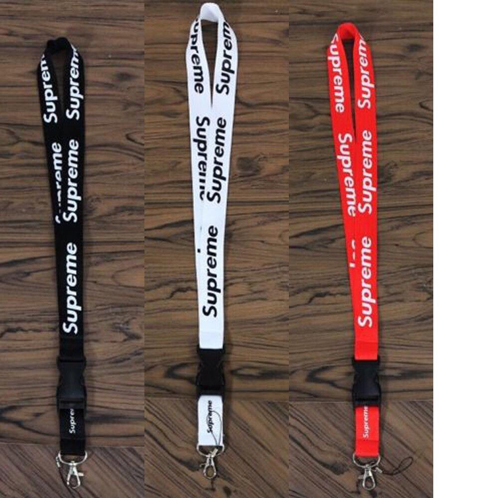 Dây đeo thẻ Lanyard Keychain Supreme Sup Dây đeo thể thao Cao Cấp màu đen đỏ trắng Dây đeo thẻ học sinh sinh viên nhân viên Văn Phòng Đa năng móc chìa khóa Thẻ xe buýt Phụ kiện thời trang đẹp phong cách