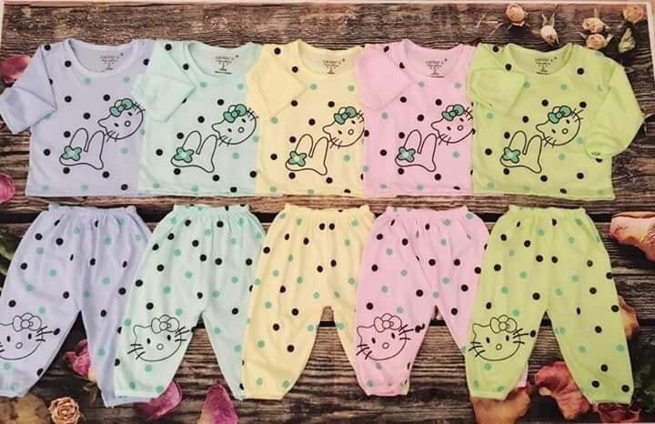 Set 5 bộ dài mèo kitty bé gái 4-14kg
