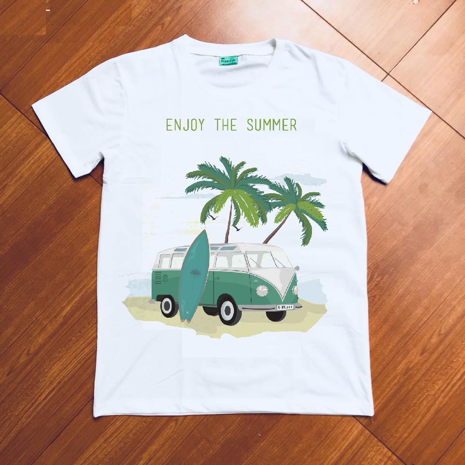 Áo thun mùa hè du lịch enjoy the summer dễ thương cao cấp