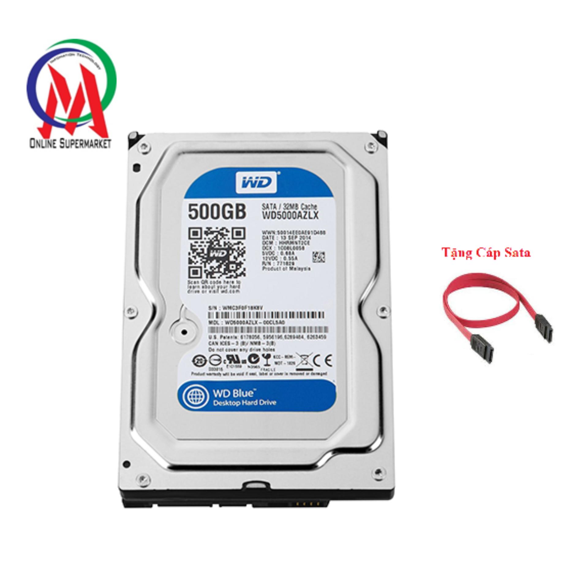 [HCM]Ổ CỨNG PC 500GB WD BH 24T tặng cáp sata