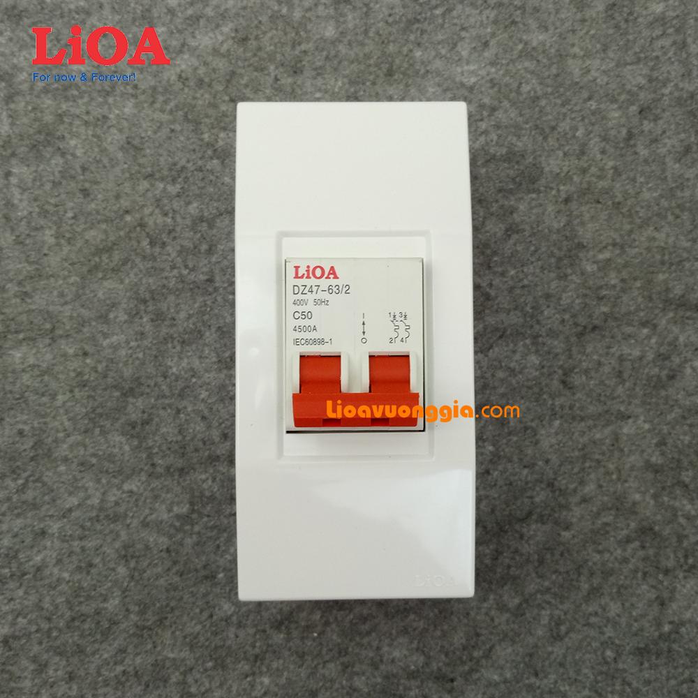 Combo cầu dao tự động lioa 50a loại 2 cực - lvmcb205045se42