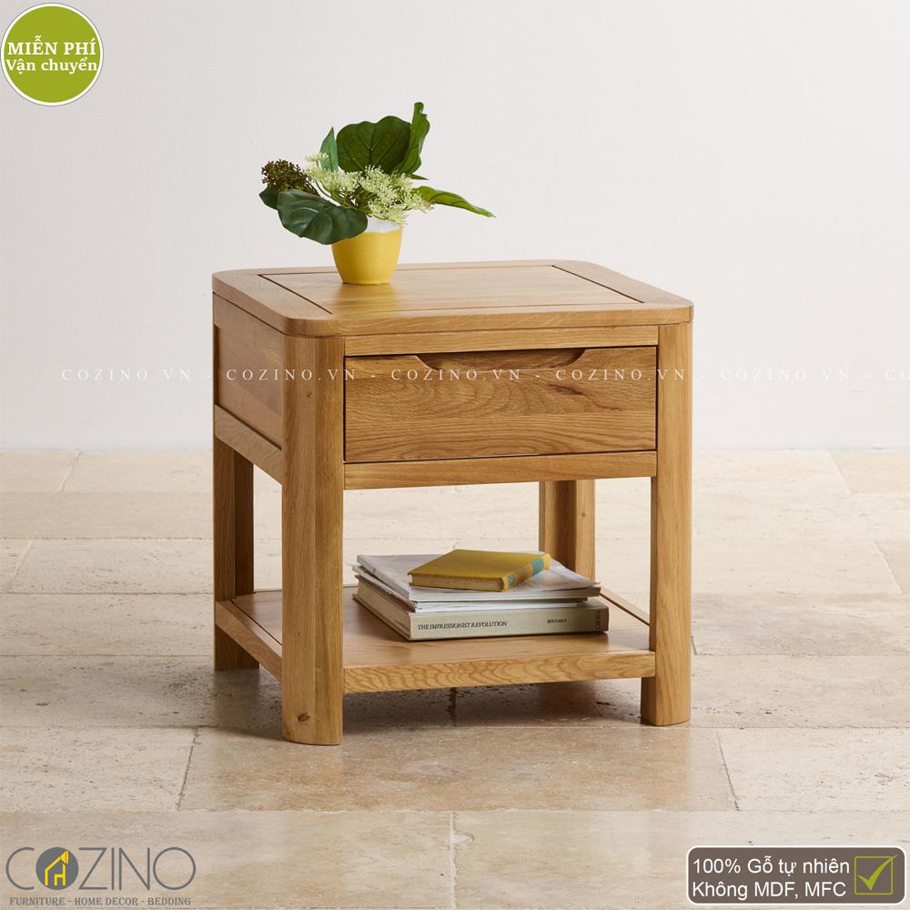 Bàn góc Emley gỗ sồi