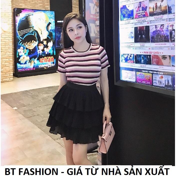 Chân Váy Xòe  Voan 3 Lớp Thời Trang Hàn Quốc - BT Fashion (Lưng Thun-VA002)