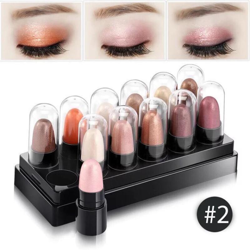 Bộ sáp bóng mắt highlight 12 thỏi Maycreate