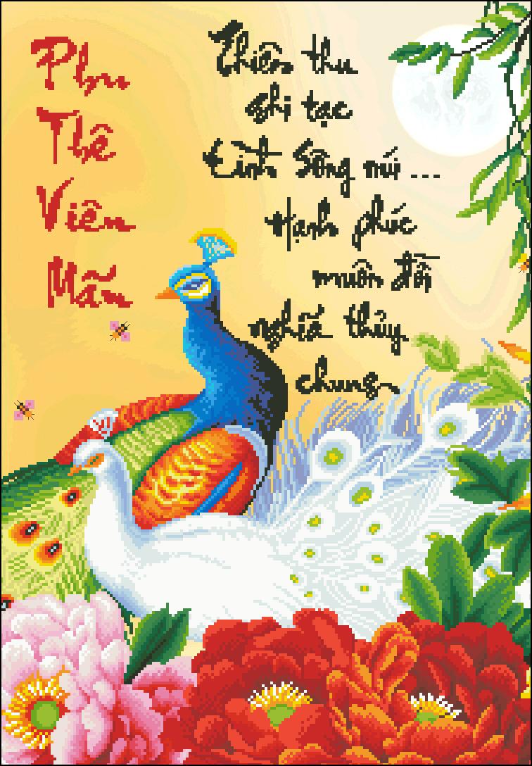 Tranh thêu chữ thập phu the vien man 3