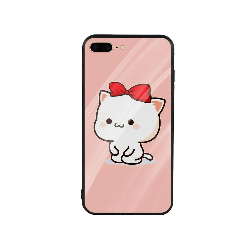 Ốp lưng iphone 7 plus / 8 plus - mặt kính cường lực - 03004 0032 cute05