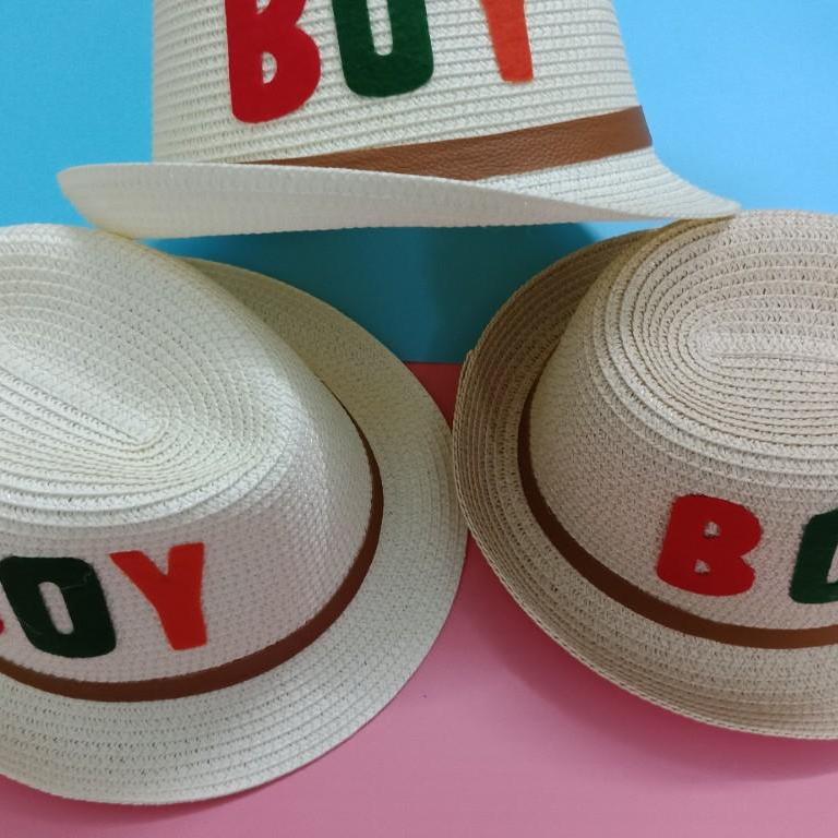 Mũ cói - Nón đi chơi, đi biển cho bé trai