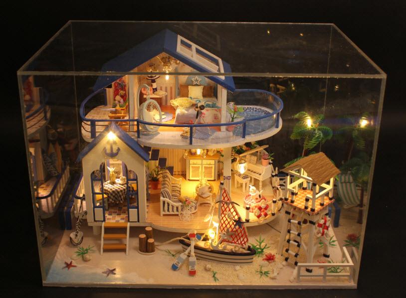 Mô hình nhà gỗ DIY Biệt thự bờ biển 2