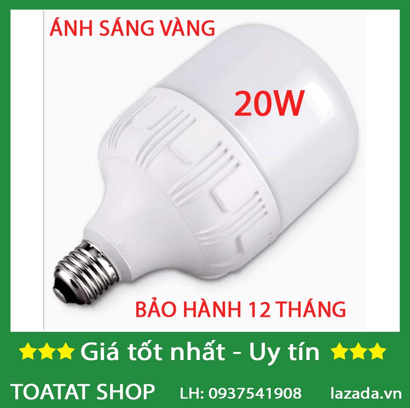 [Sỉ]- Bóng đèn Led trụ 20W Cao cấp - Tiết kiệm điện (Vàng)