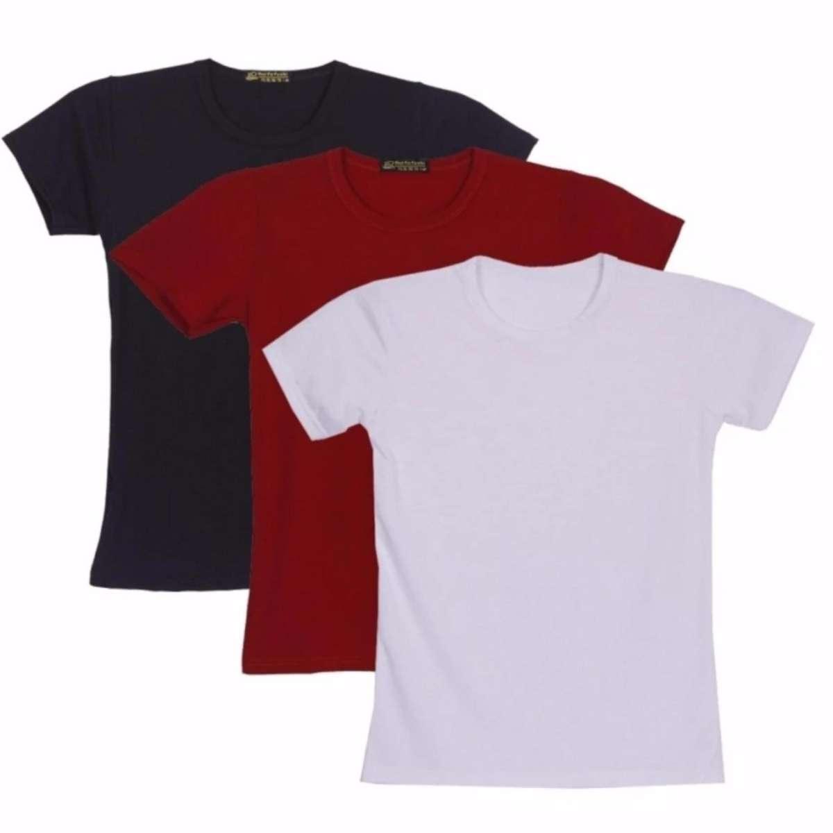 [HCM]Bộ 3 áo thun trơn nam form rộng phong cách hàng quốc vải dày mịn Kabuto E18 (Trắng - Đen - Đỏ đô)