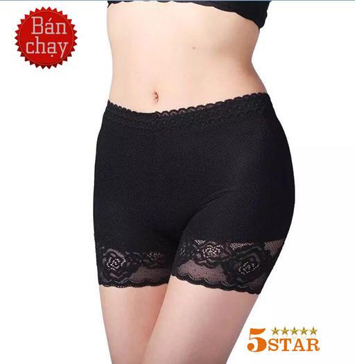 Bộ 2 quần lót đùi ren hoa hồng cao cấp