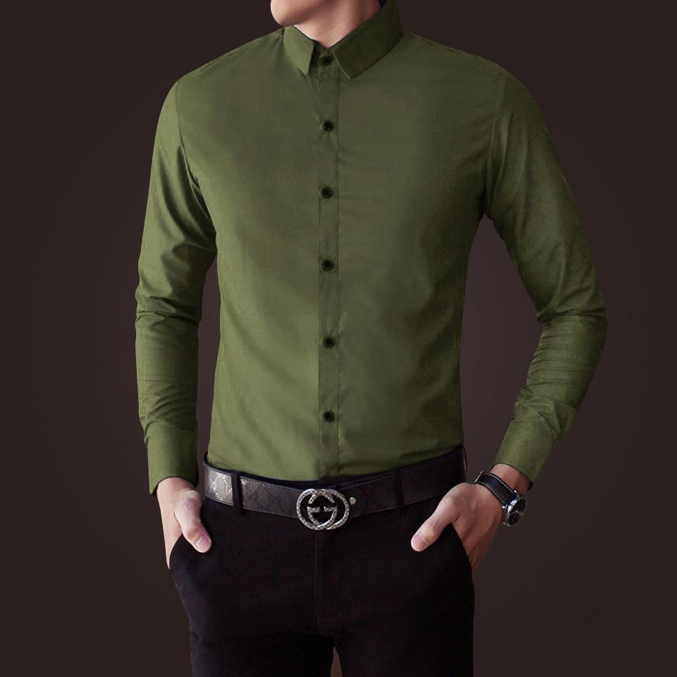 Sơ mi lụa trơn cực chất