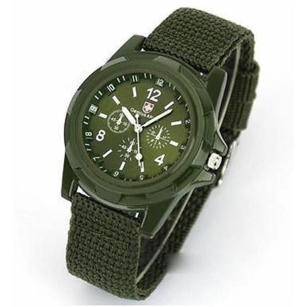 Đồng hồ nam dây dù kiểu dáng lính - đồng hồ kiểu dáng quân đội (xanh rêu)